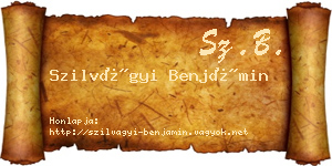 Szilvágyi Benjámin névjegykártya